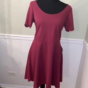 NWT The vanity room size large cranberry dress.